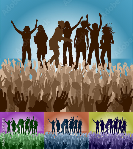 friends on stage