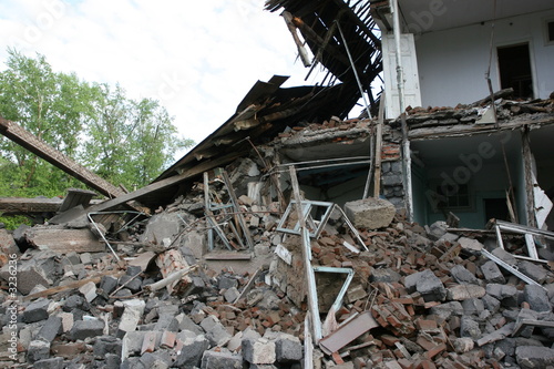 demolished house