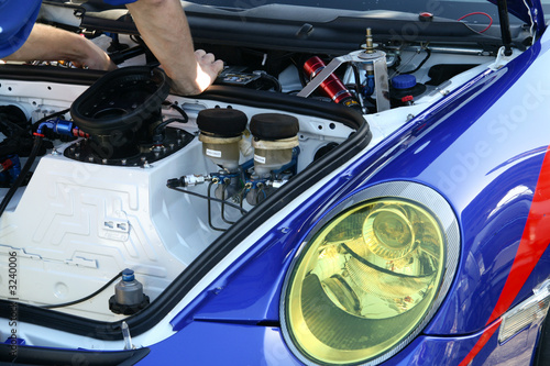 Mechanic repairing a car