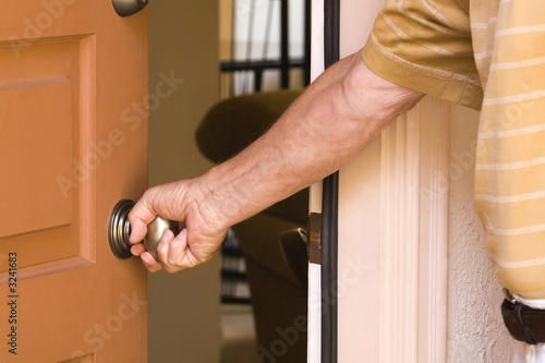 opening door