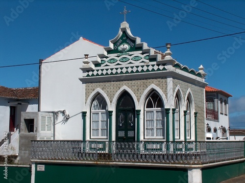 Foto heiliggeist-tempel, imperio, auf terceira, azoren