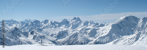 panorama of winter mountains in caucasus © nVadym