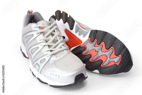 man's jogging shoes photo