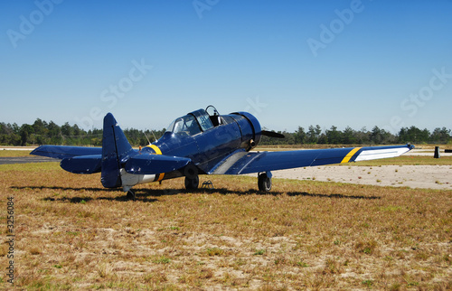 vintage blue airplane