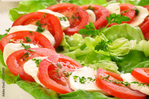 salad - mozzarella and vegetables