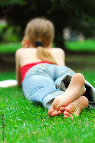 Obraz na płótnie girl relaxing