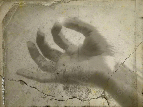 Принти на полотні mudra stone hand - enlightenment concept