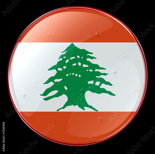 lebanon flag button
