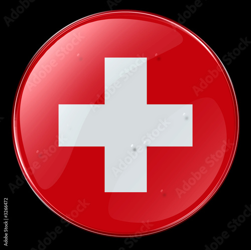 switzerland flag button