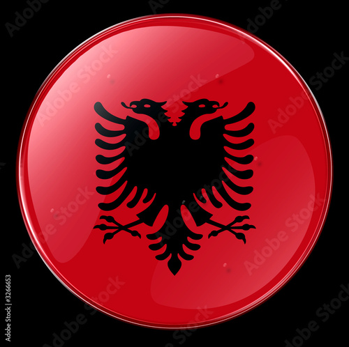 albania flag button