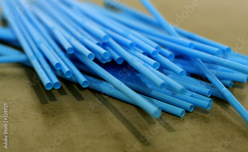 pailles bleues photo
