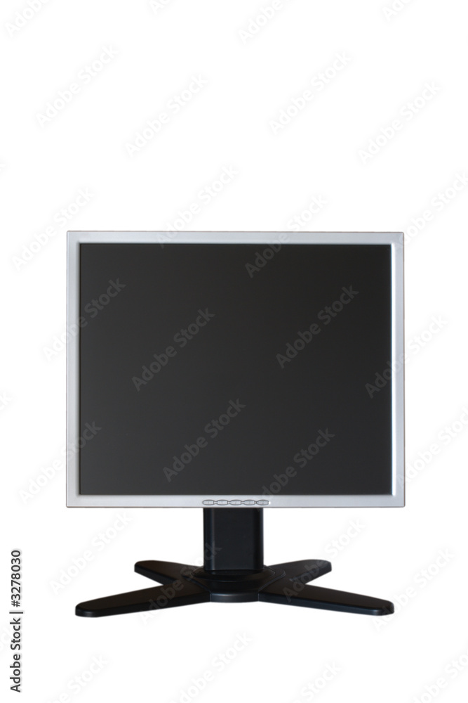 computer lcd monitor isolated on white