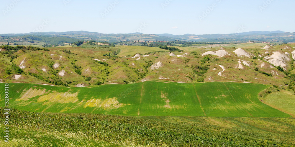 Fototapeta premium paesaggio da asciano, crete senesi