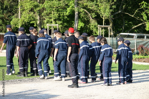 pompiers en formation