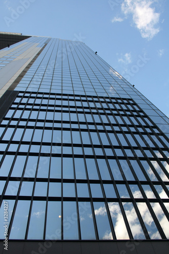 blue sky   coperate glass building