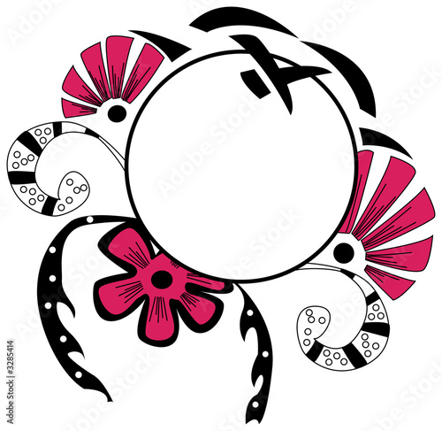 circle floral frame
