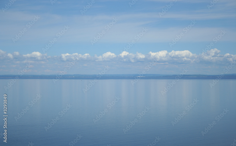 coastline and clouds