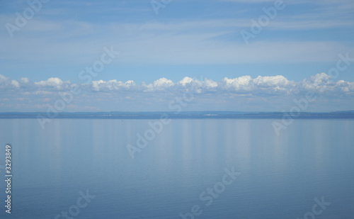 coastline and clouds