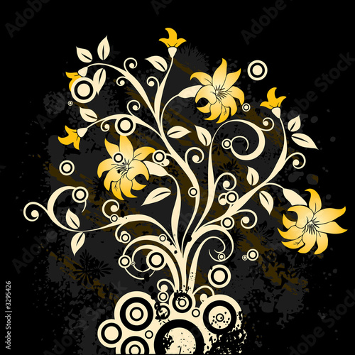 grunge floral background
