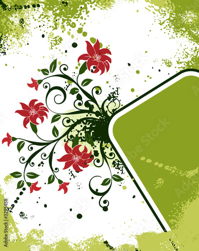grunge floral background
