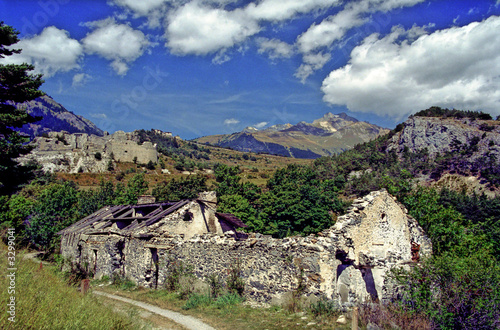 ruins in french alps