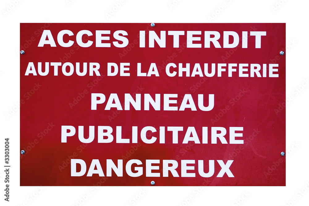 Fototapeta premium panneau danger