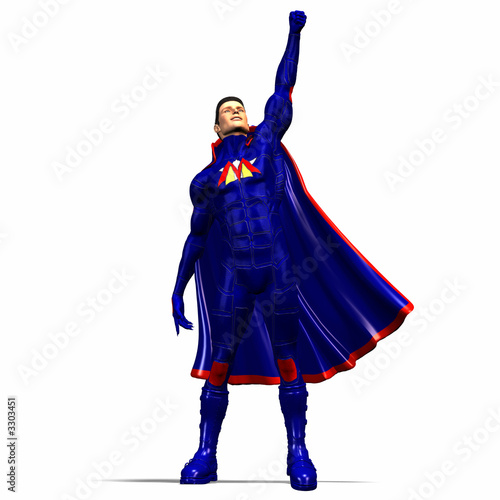 blue super hero #4