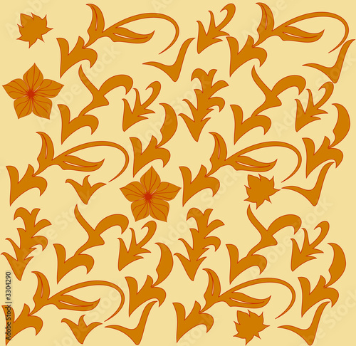 vector pattern on a yellow background
