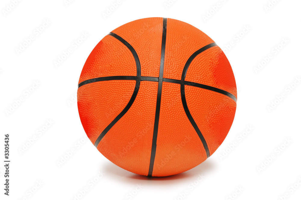 orange basketball isolated on the white background