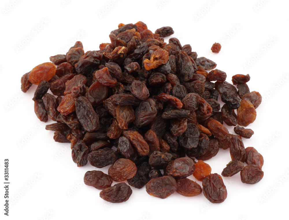 raisins on white raisins on white