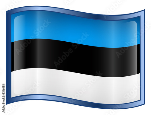 estonia flag icon. (with clipping path)