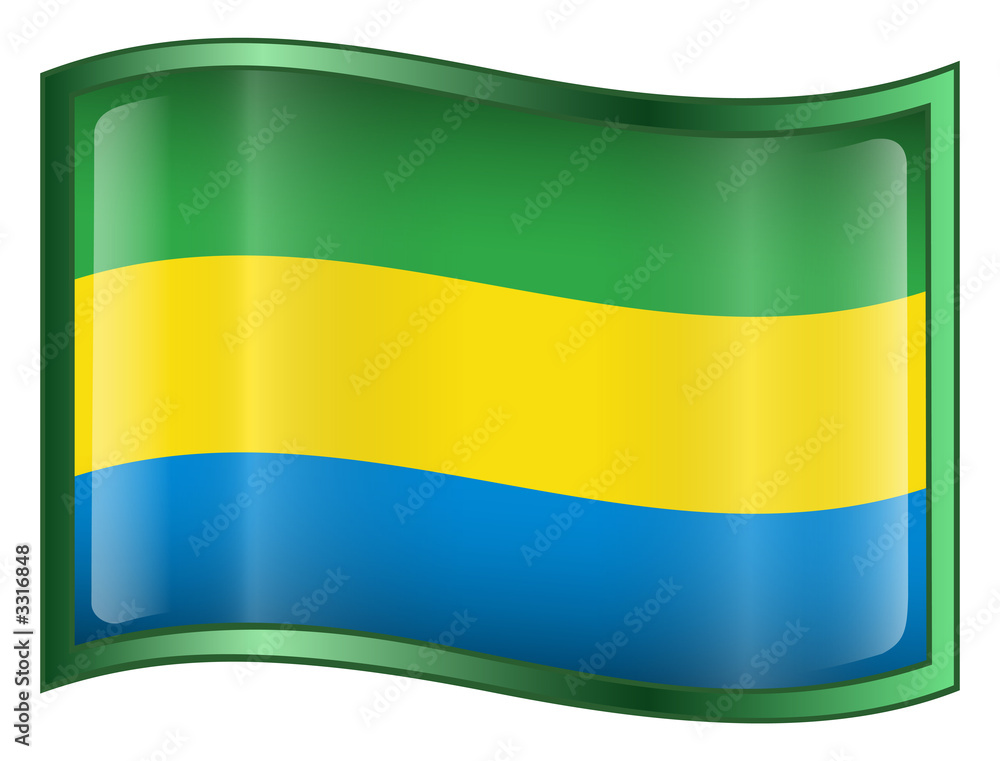 gabon flag icon. (with clipping path) gabon flag icon. (with clipping path)