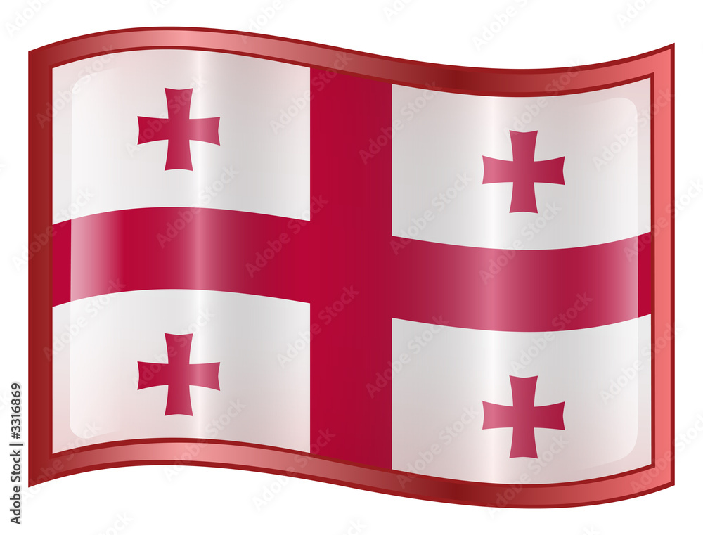 georgia flag icon. (with clipping path)