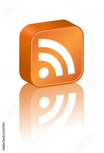 3D RSS icon photo