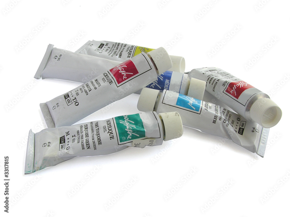 Naklejka premium 1212 - tubes de peinture (détourage inclus)