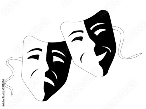 Theater masks comedy tragedy Fototapet