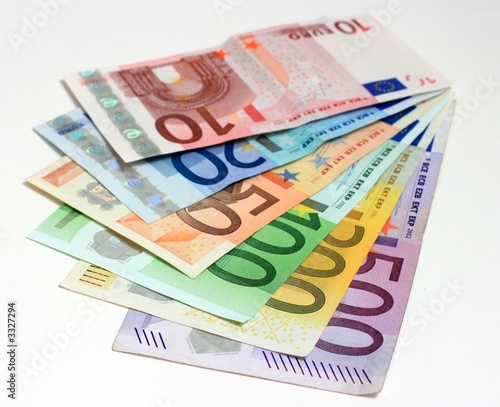 euro banknotes, close-up