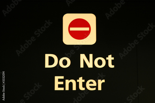 do not enter sign photo