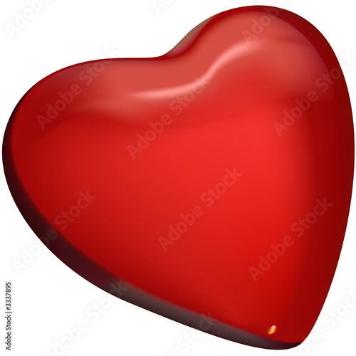 red glass heart