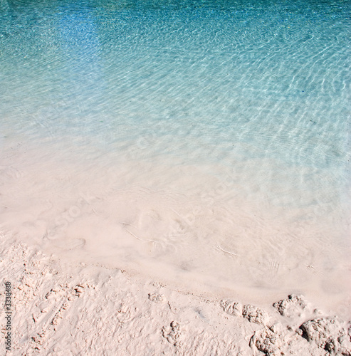 blue water ripples on a sandy beach