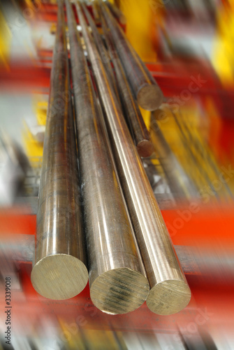 stock barres de cuivre
