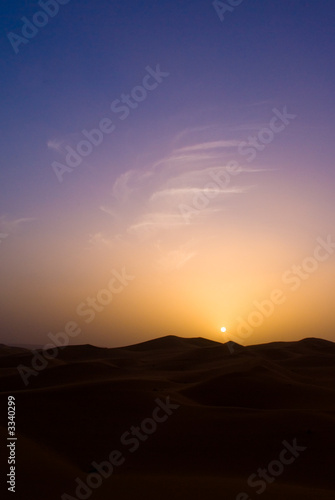 sunset in the desert of merzouga, er chebbi © jon11