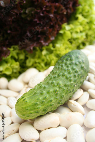 cucumber on the beans