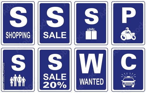 shop traffic signs