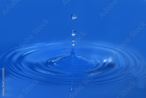 water drops enters into water