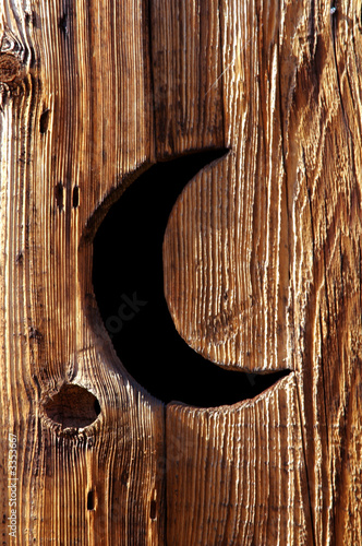 abandoned outhouse door