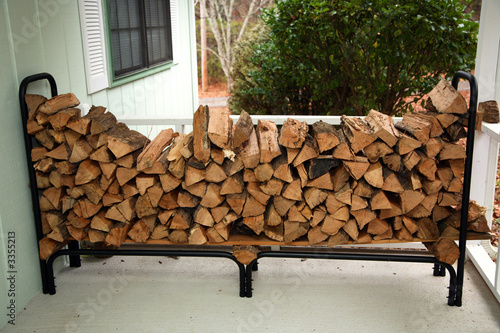 a cord of split firewood