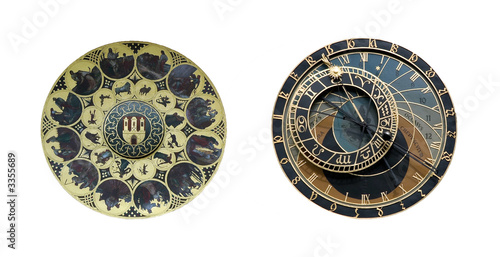 two faces of astronomical clock
