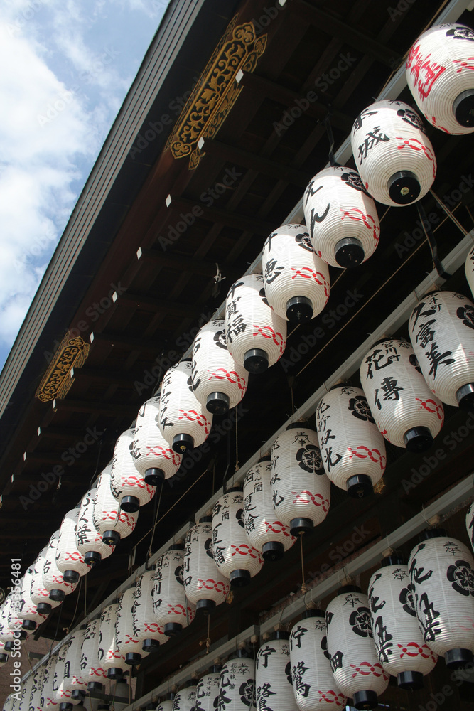 japanese temple is ready for lantern festival