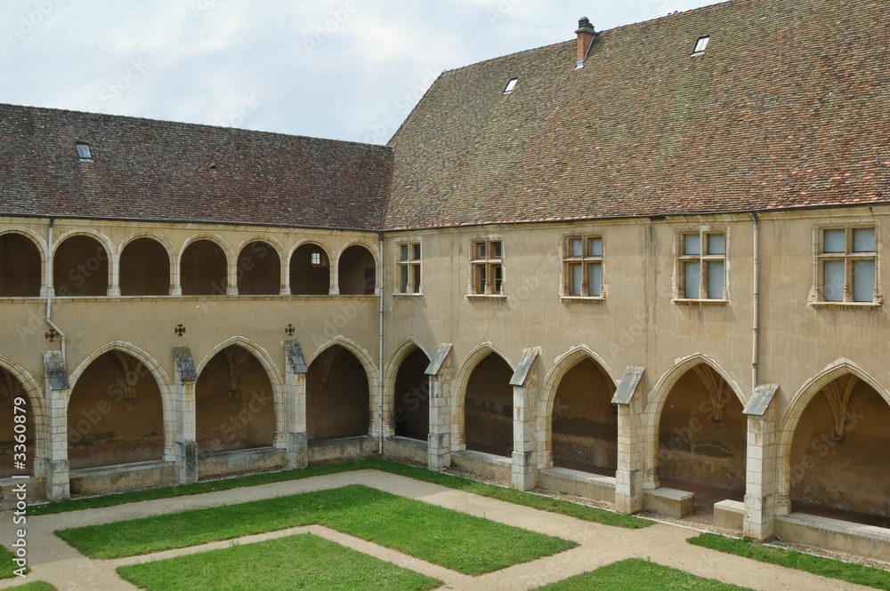the large cloister in  brou royal monastery